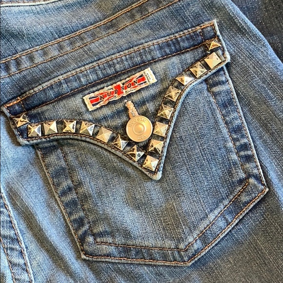 Vintage Y2K Hudson Signature Bootcut Studded Jeans - Picture 2 of 5